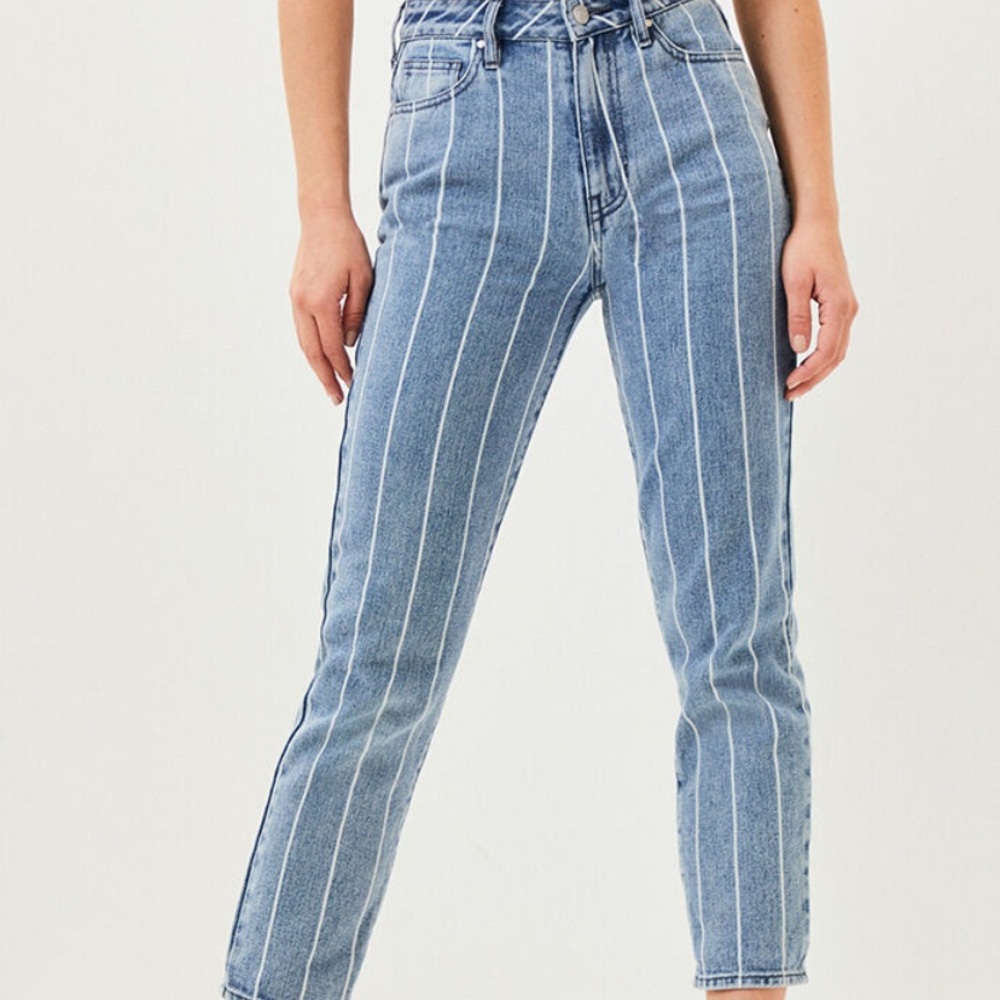 Pinn Striped Mom Jean